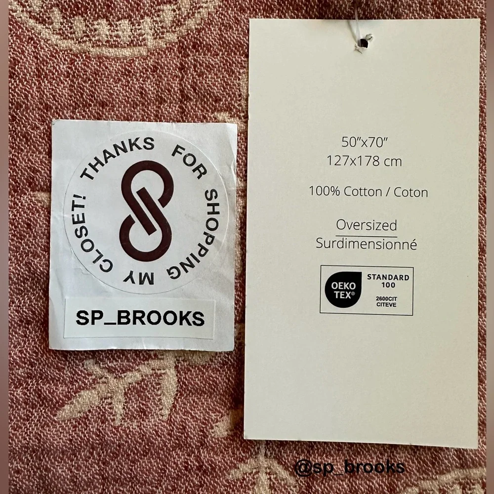 🎁Texteis Penedo Throw Blanket - Mallow Cotton Gingerbread - Made in Portugal